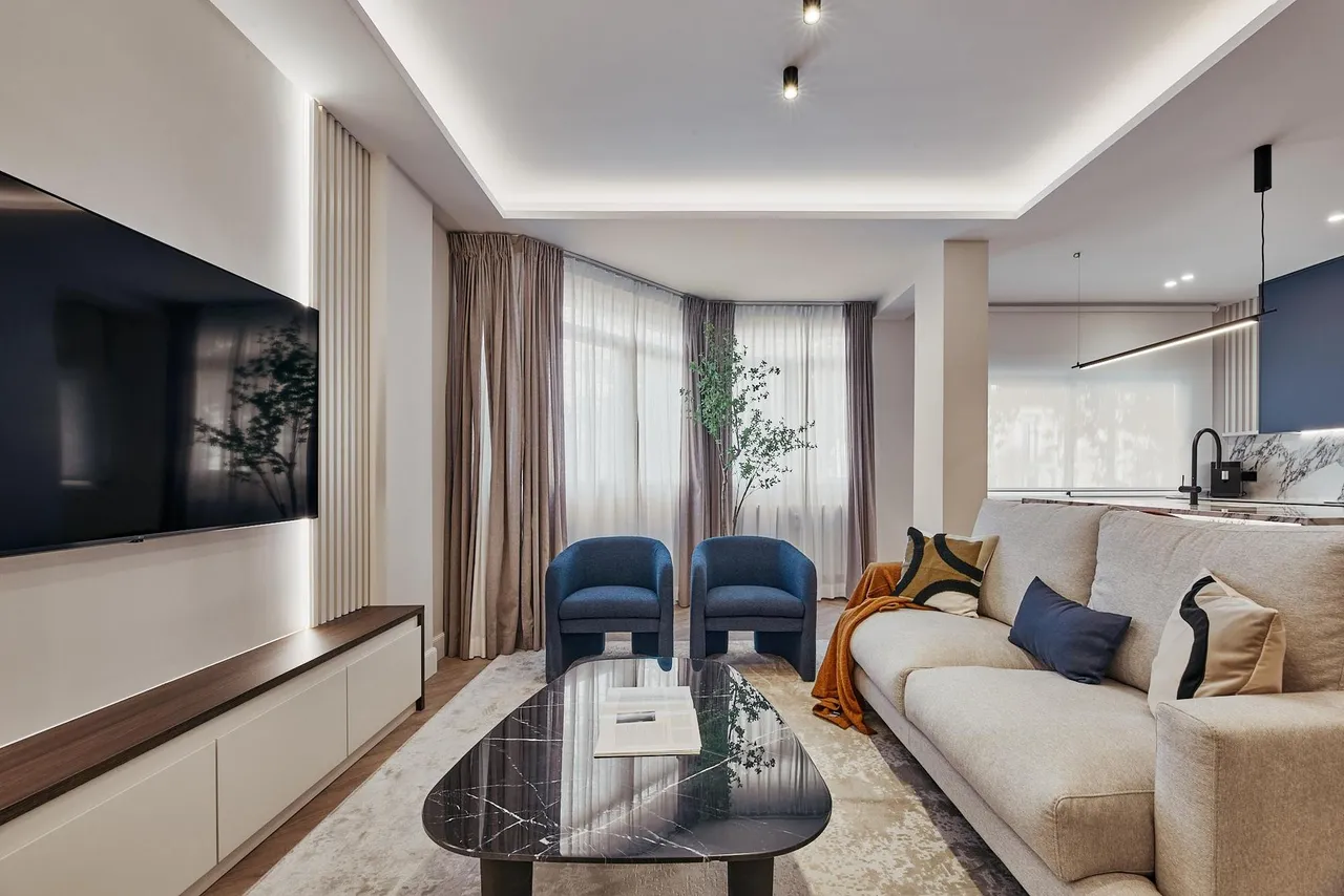 living - Piso de 144m² con 11m² terraza en venta en Lista, Madrid - gallery - 2