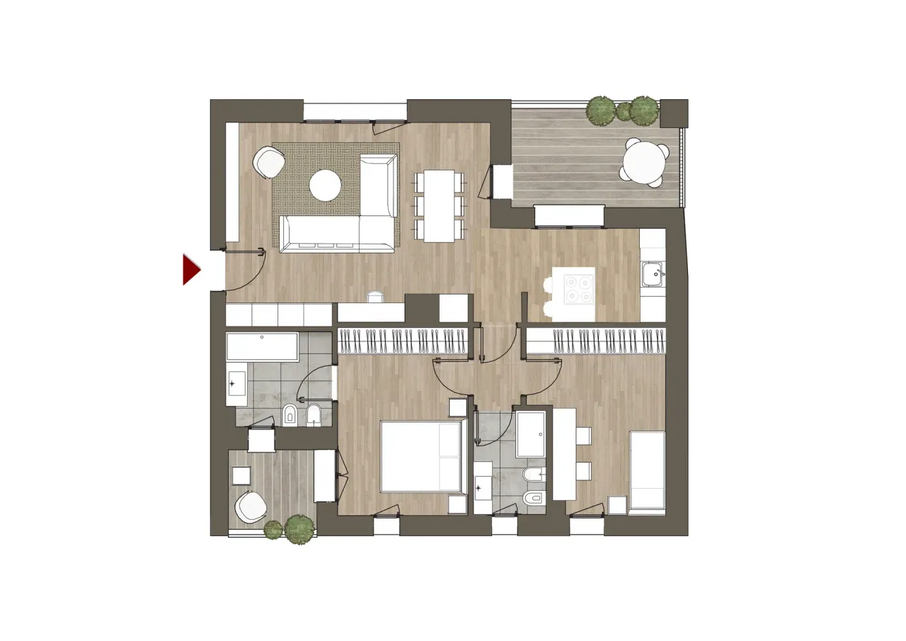 living - Comelico 29 - Living - Dils - Planimetria - 1