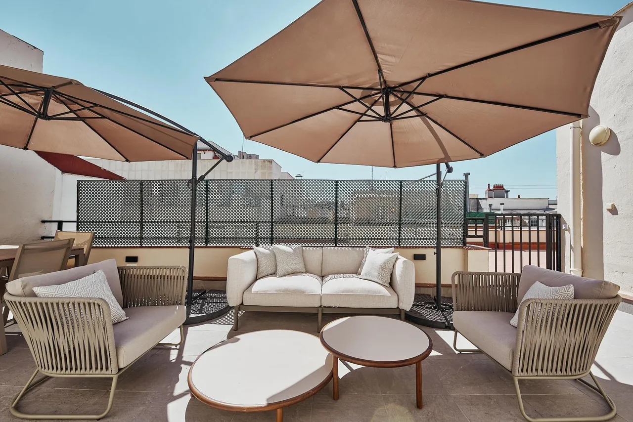 living - Piso de 47m² con 60m² terraza en venta en Goya, Madrid - gallery - 6