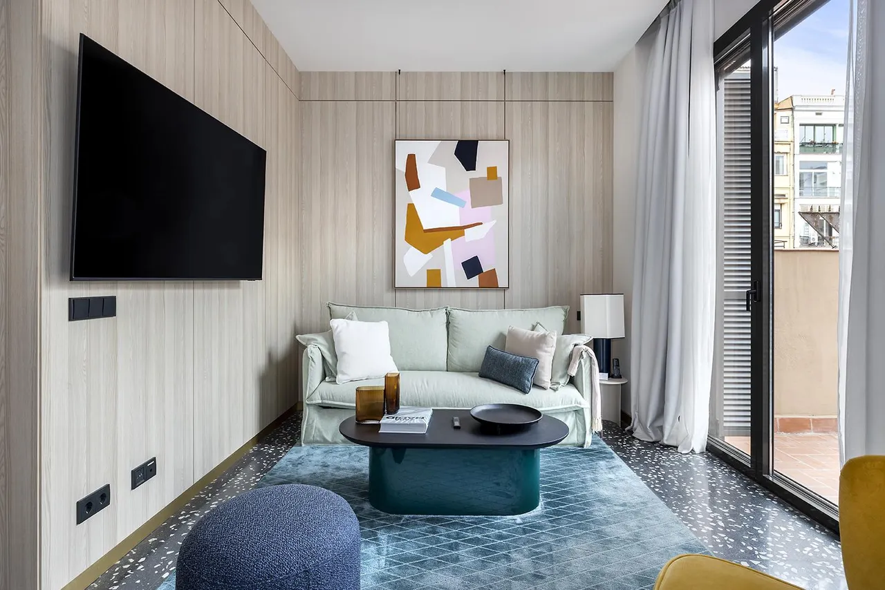 living - Piso de 80m² con 48m² terraza en alquiler en Eixample Derecho - gallery - 3