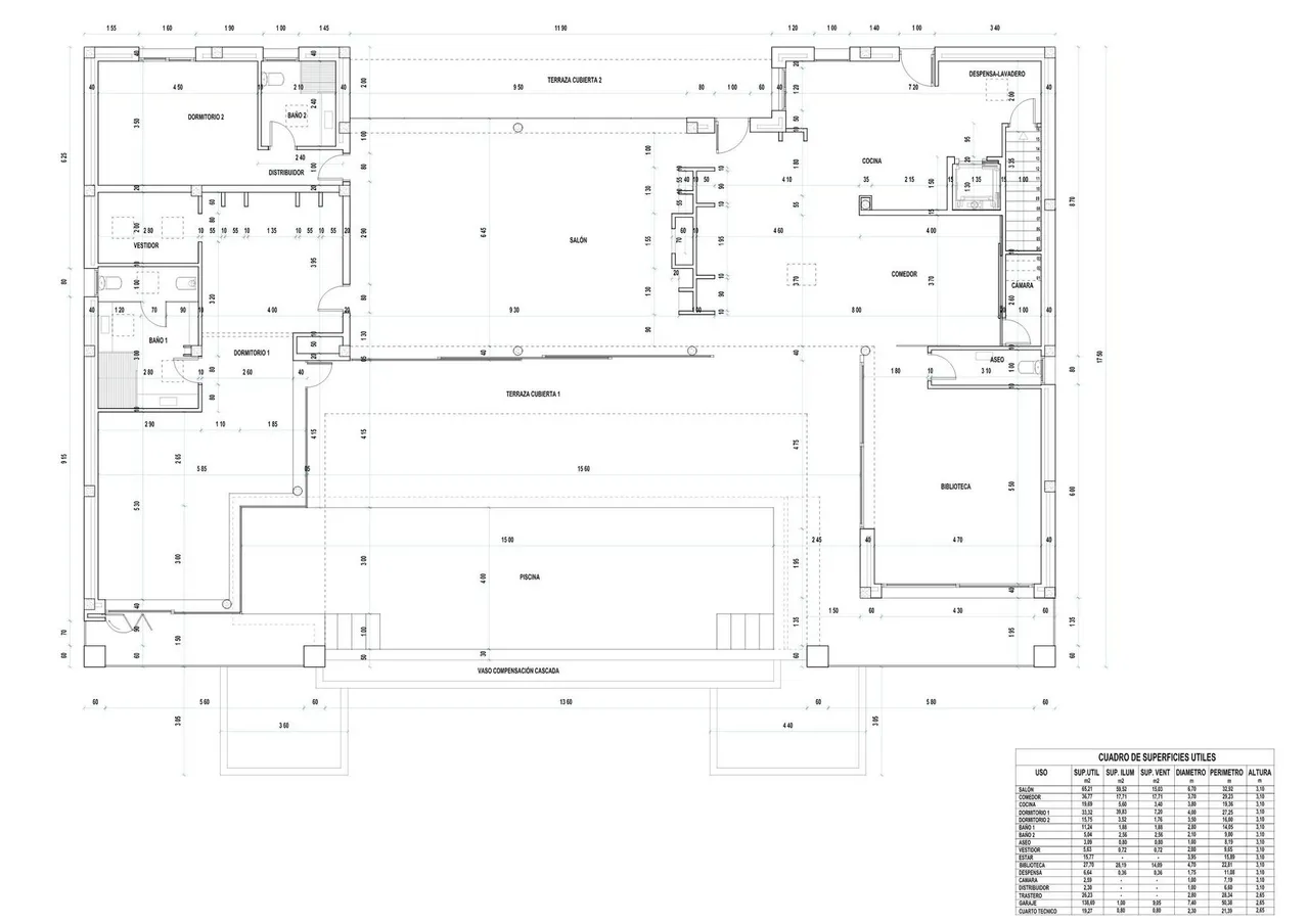 living - Casa / villa de 488m² con 1,500m² de jardín en venta en San José - Plano del piso - 1