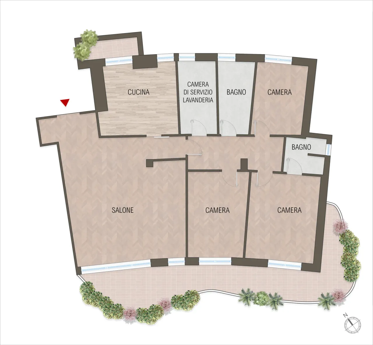 living - Della Mendola 45 - Residencial - Dils - Plano del piso - 1
