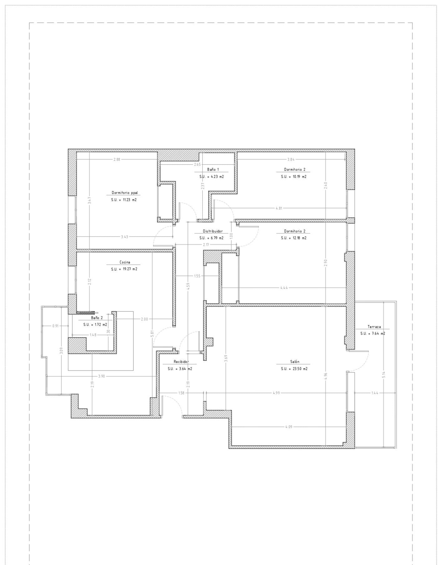 living - 131m² apartment for sale in Hispanoamérica, Madrid - Floor Plan thumbnail - 1