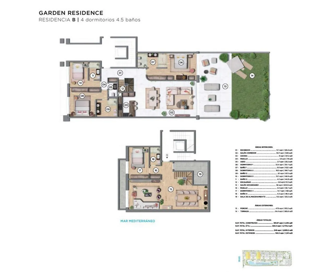 living - Nueva Promoción de Apartamentos de Lujo en una ubicación envidiable en la Milla de Oro de Marbella - Plano del piso - 2