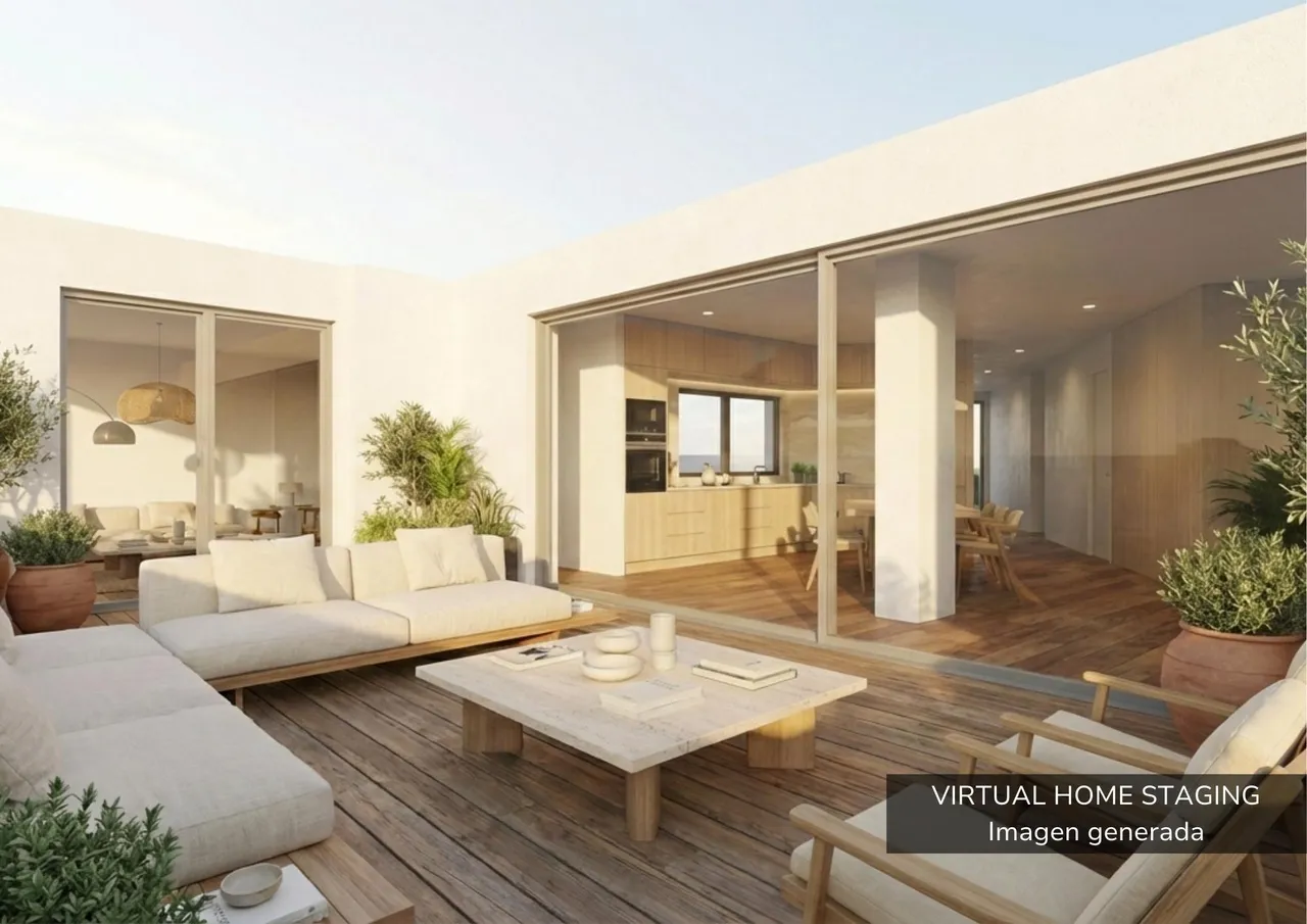 living - Ático de 189m² con 33m² terraza en venta en Sant Francesc - gallery - 2