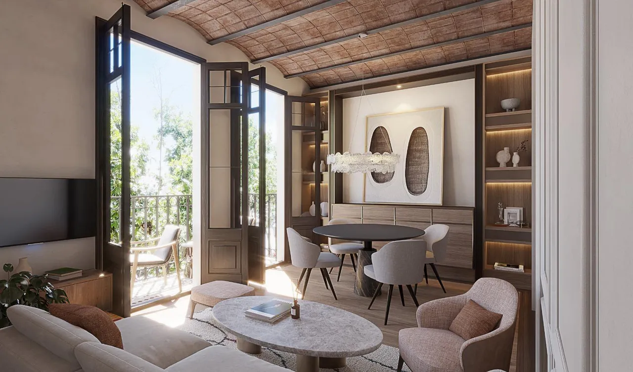 living - 71m² apartment with 10m² terrace for sale in Sagrada Família - gallery - 3