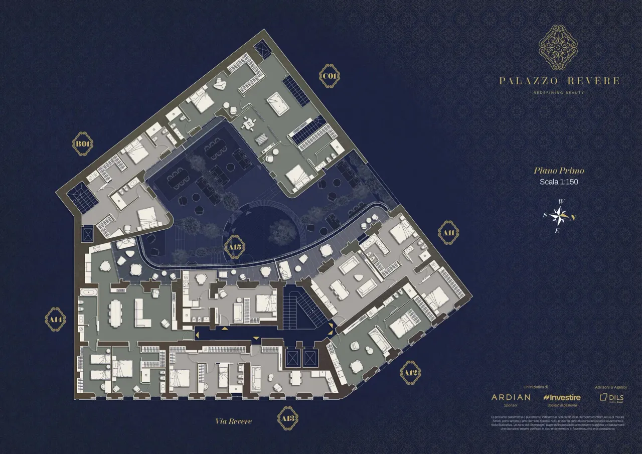 living - Palazzo Revere - Living - Dils - Plan d'étage - 6