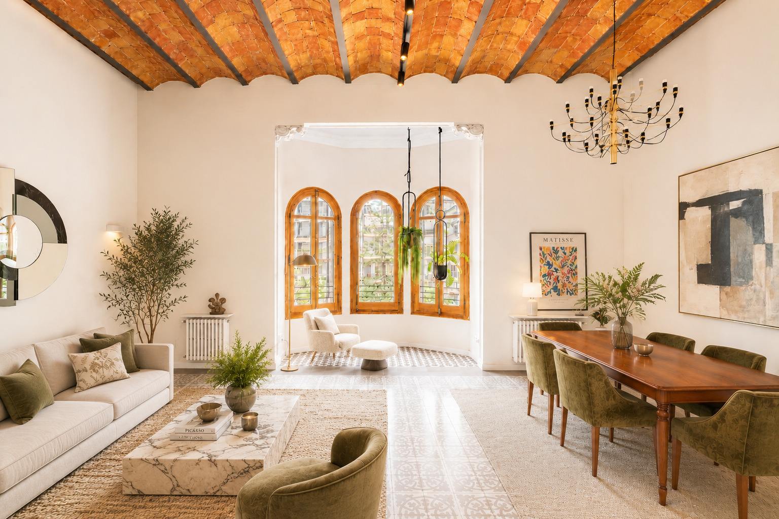 living - 140m² apartment for sale in Eixample Right, Barcelona - gallery thumbnail - 2