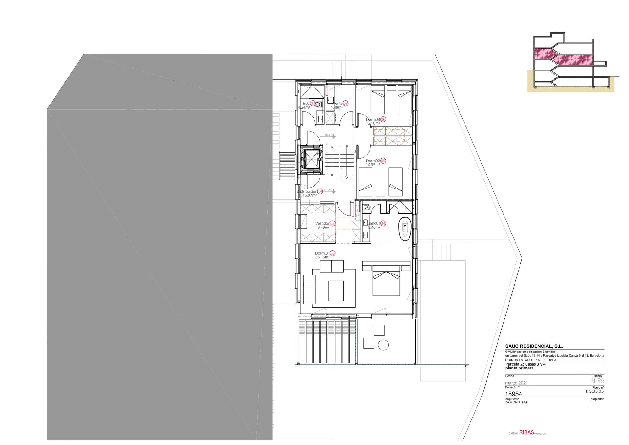 living - Casa / villa de 569m² con 310m² de jardín en alquiler en Sarrià - Plano del piso - 3