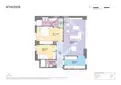 living - 93m² apartment for sale in Eixample Left, Barcelona - Floor Plan thumbnail - 1
