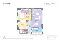 living - Piso de 93m² en venta en Eixample Izquierdo, Barcelona - Plano del piso thumbnail - 1