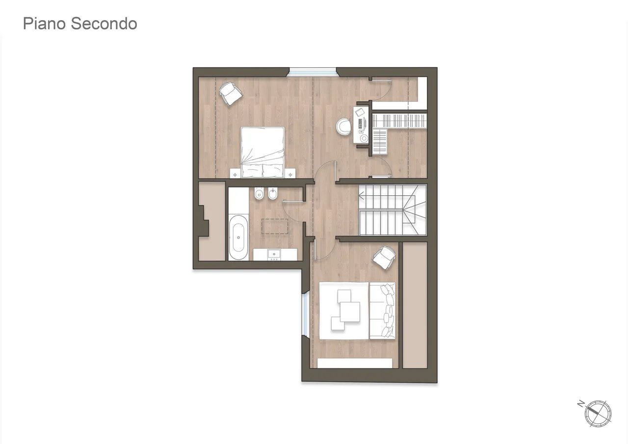 living - Carlo D'Adda 9A - Living - Dils - Verdiepingsplan - 3