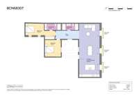living - Piso de 113m² en venta en Barceloneta, Barcelona - Plano del piso thumbnail - 1