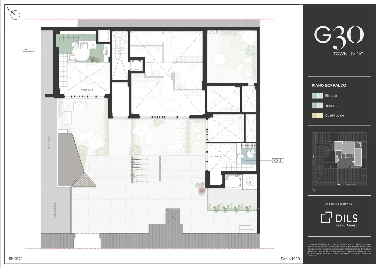 living - G30 Town House - Planimetria - 2