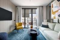 living - 57m² apartment for rent in Eixample Right, Barcelona - gallery thumbnail - 3