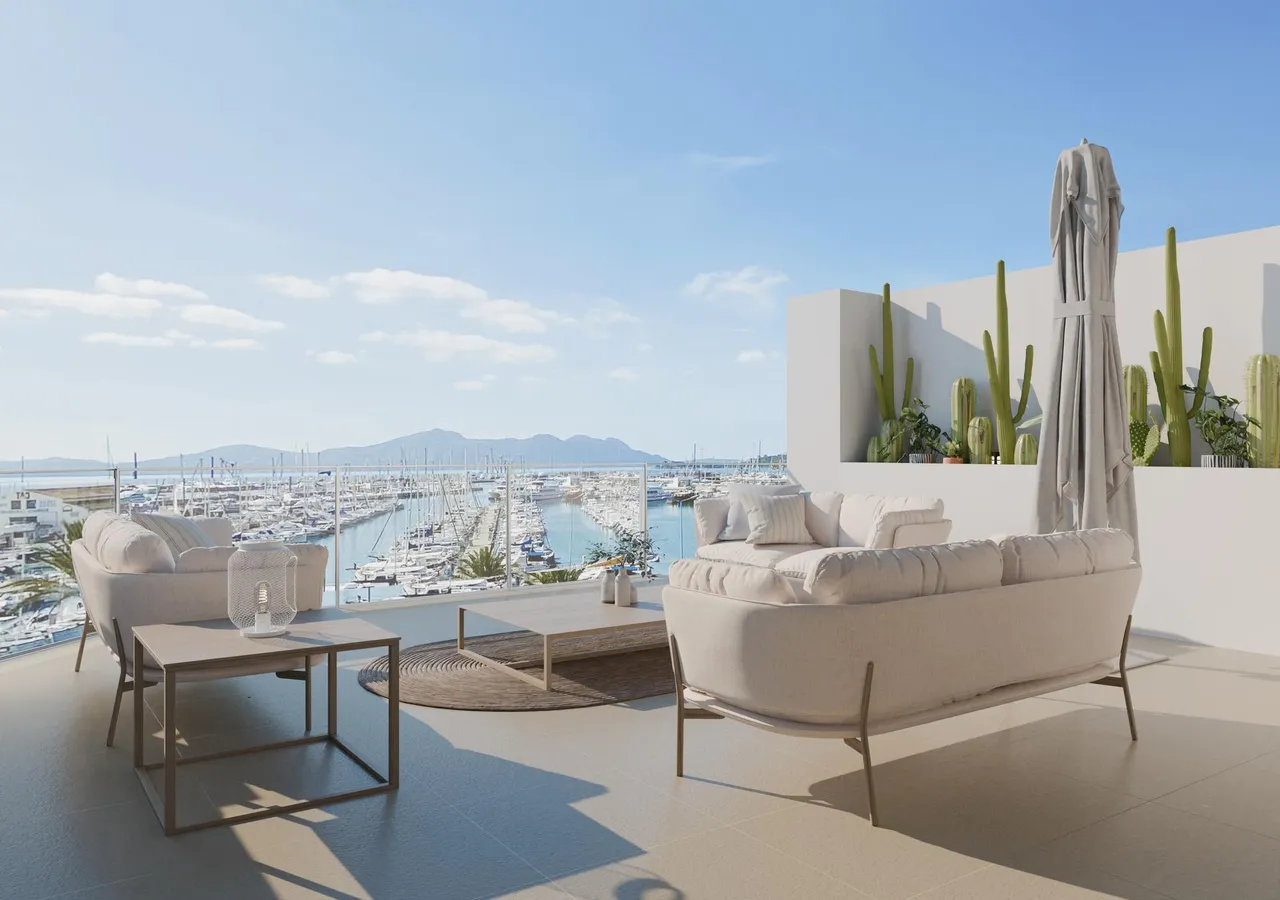 living - 152m² penthouse for sale in Pollensa, Balearic Islands - gallery - 2