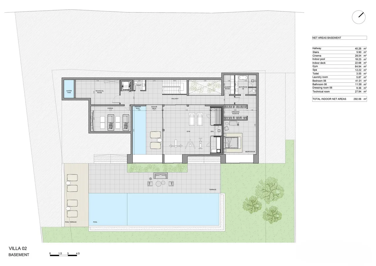 living - Parcela de 553m² con 426m² terraza en venta en Son Vida - Plano del piso - 3