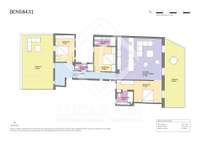 living - Ático de 120m² con 54m² terraza en venta en El Born - Plano del piso thumbnail - 1