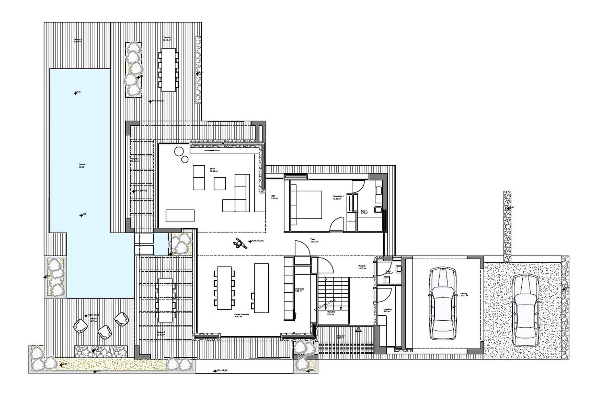 living - 1,043m² plot for sale in Santanyí, Balearic Islands - Floor Plan - 1