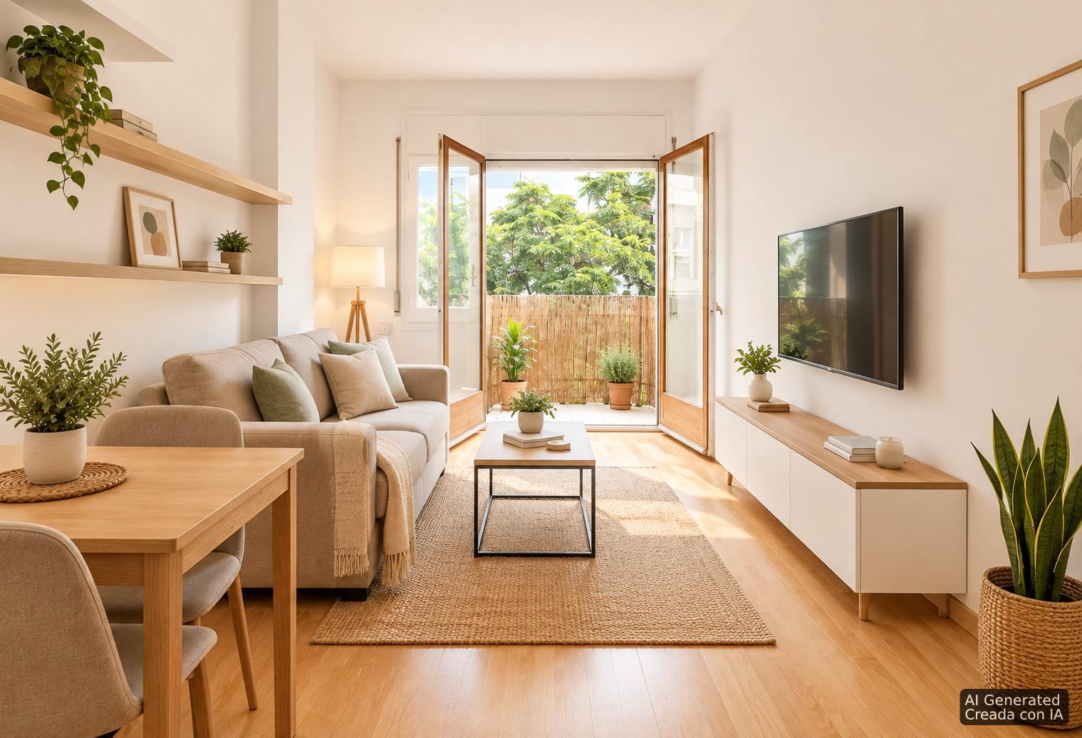 living - Piso de 61m² con 50m² terraza en venta en Sant Gervasi - Galvany - gallery - 3