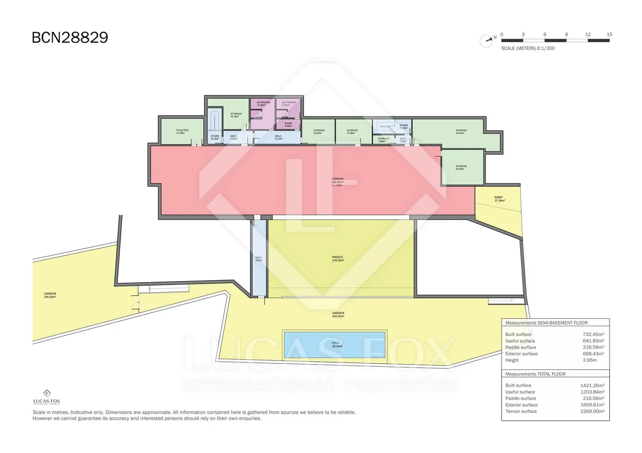living - Casa / villa de 669m² en venta en Sarrià, Barcelona - Plano del piso - 1