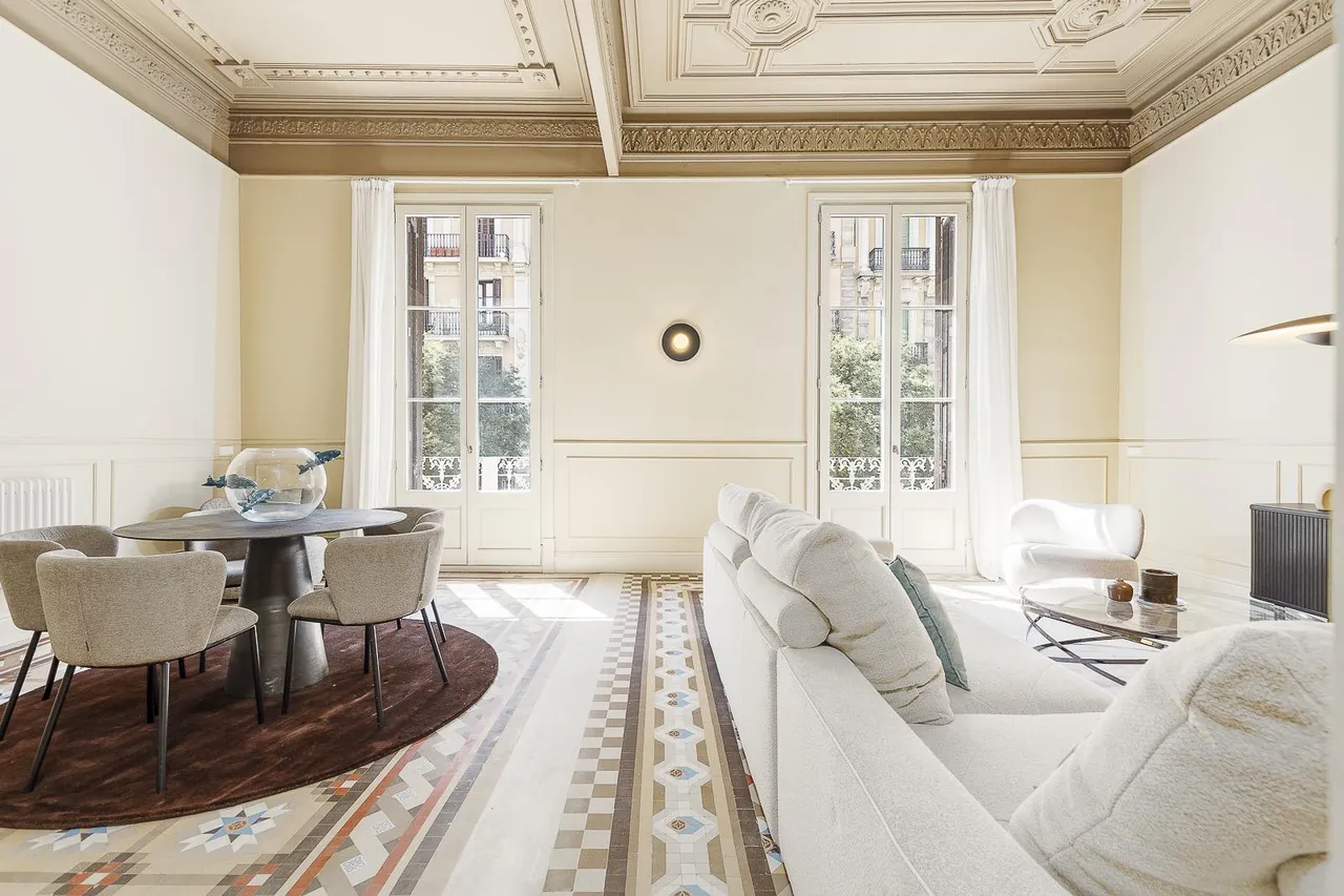 living - Piso de 204m² con 9m² terraza en venta en Eixample Derecho - gallery - 2