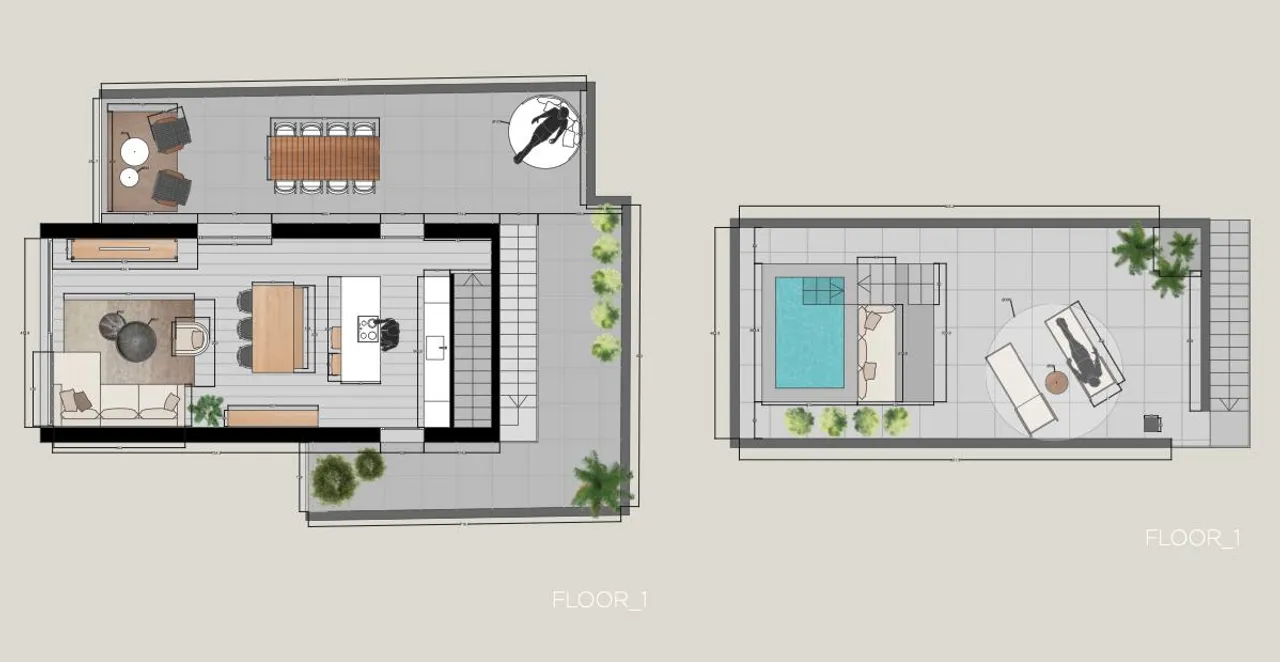 living - Casa / villa de 353m² en venta en Genova, Palma - Plano del piso - 2