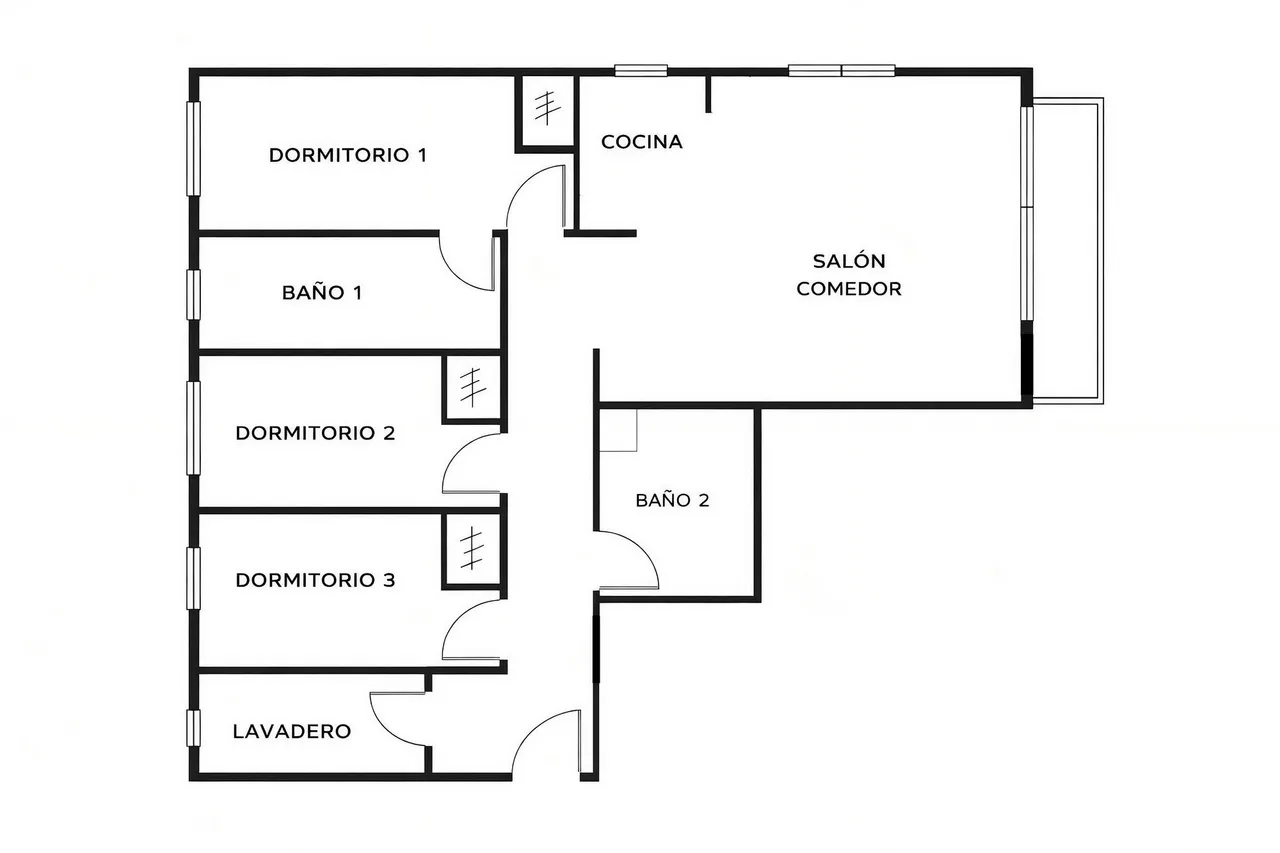 living - Ático de 129m² en venta en Capdepera, Islas Baleares - Plano del piso - 1