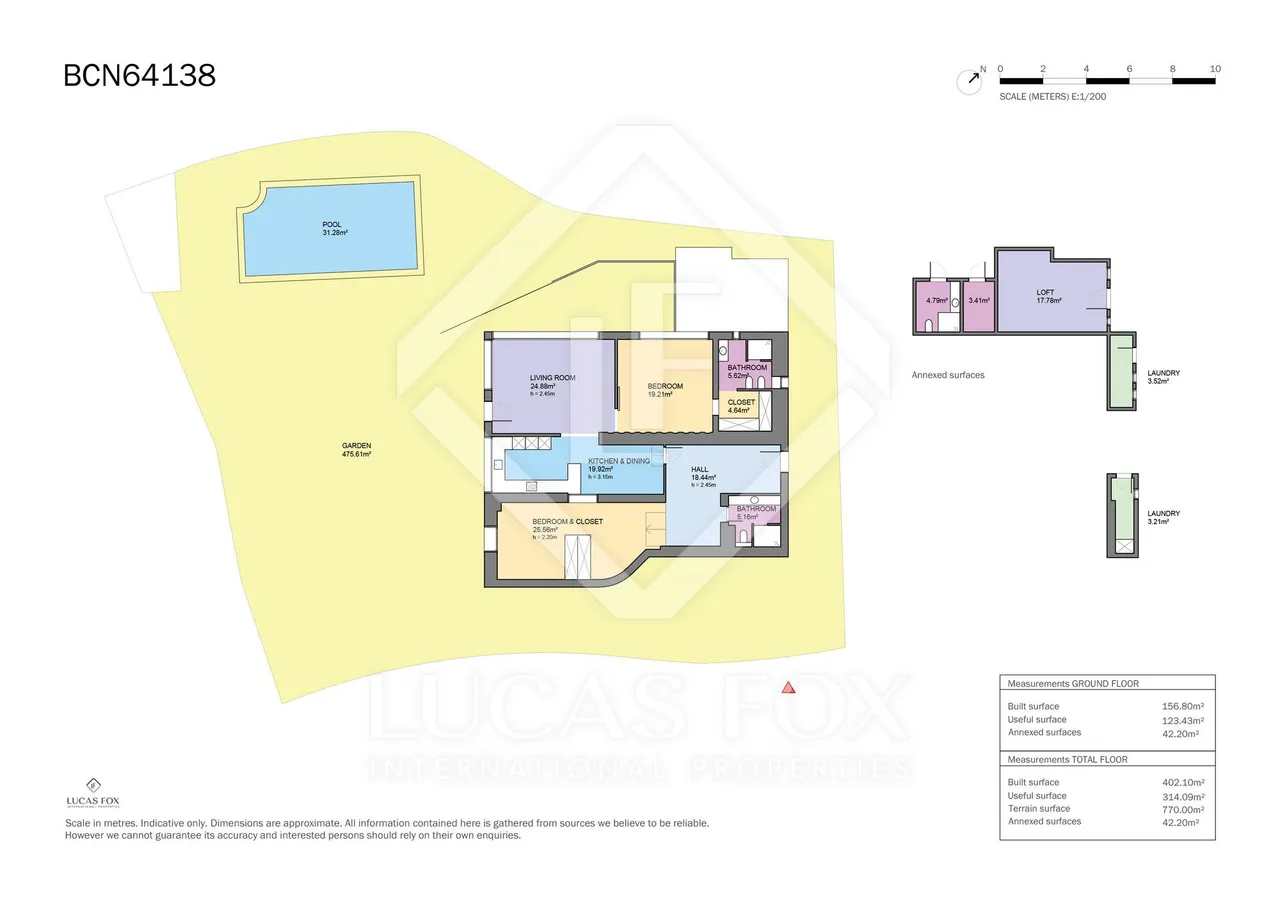 living - 402m² house / villa with 34m² terrace for sale in Vallvidrera - Floor Plan - 1