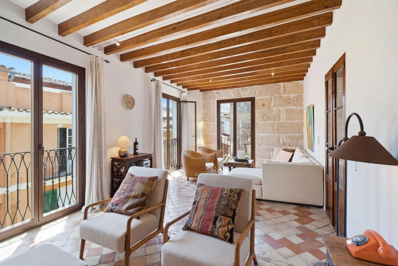 living - Ático de 210m² con 40m² terraza en venta en Palma de Mallorca - gallery - 2