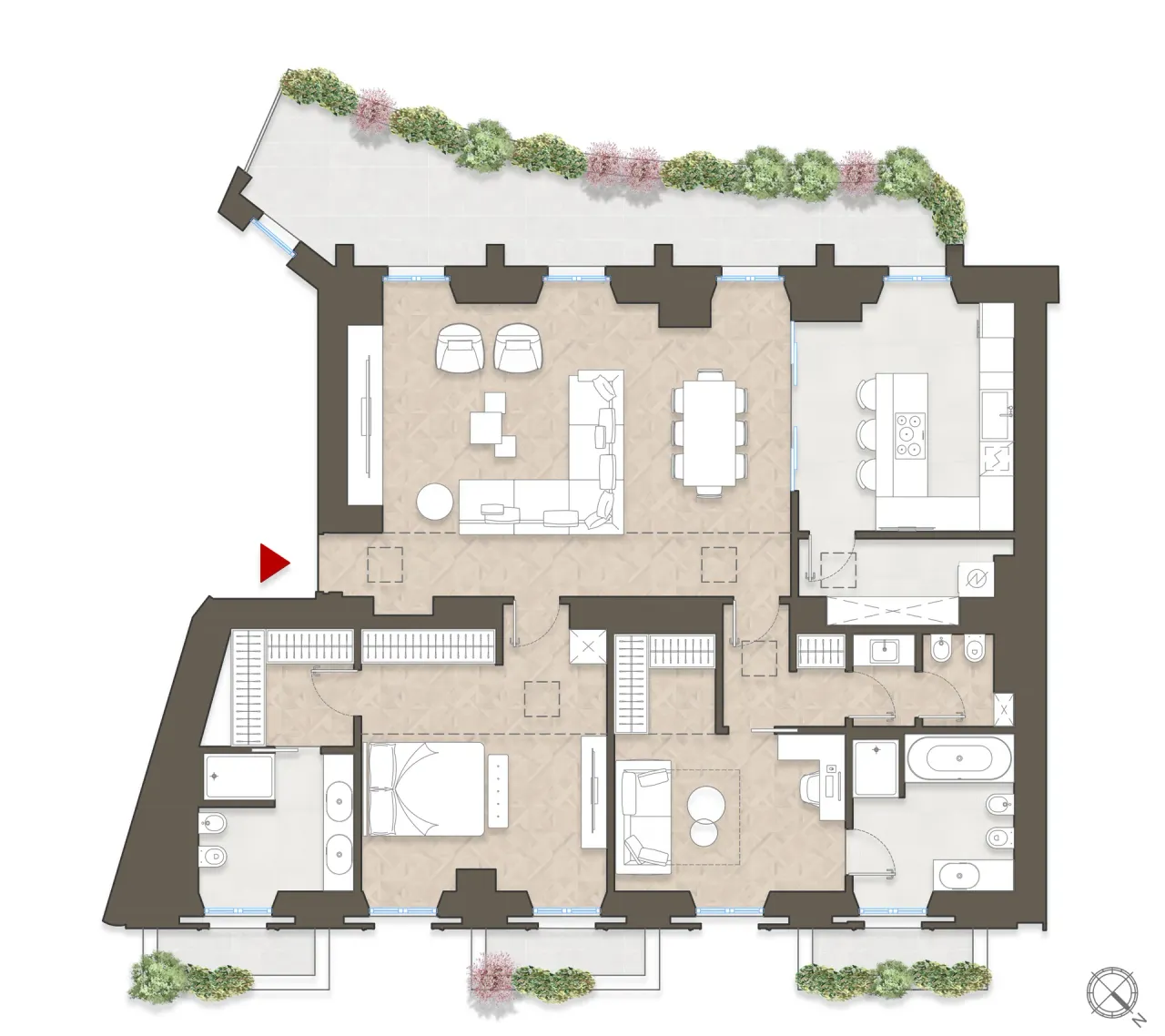living - Revere 3 - Living - Dils - Verdiepingsplan - 1