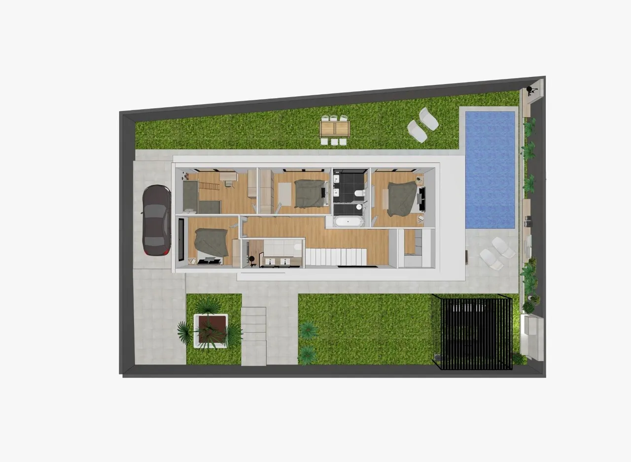 living - 248m² house / villa for sale in Mas Alba, Barcelona - Floor Plan - 2