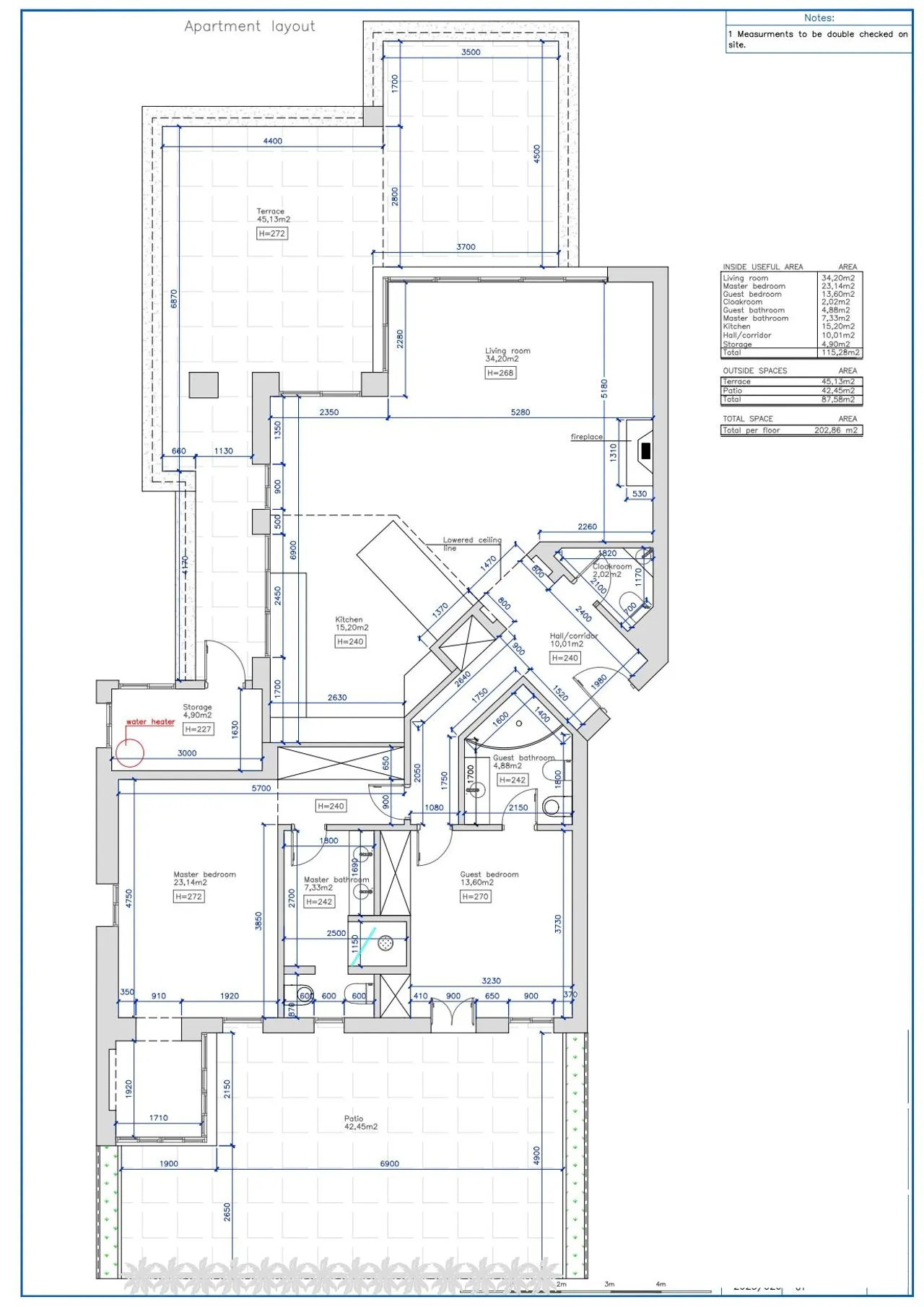 living - Piso de 125m² con 102m² terraza en venta en Nueva Andalucía - Plano del piso - 1