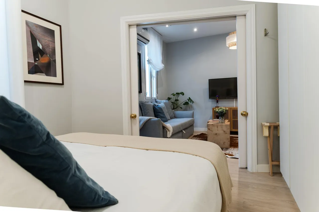 living - 53m² apartment for rent in Castellana, Madrid - gallery - 7