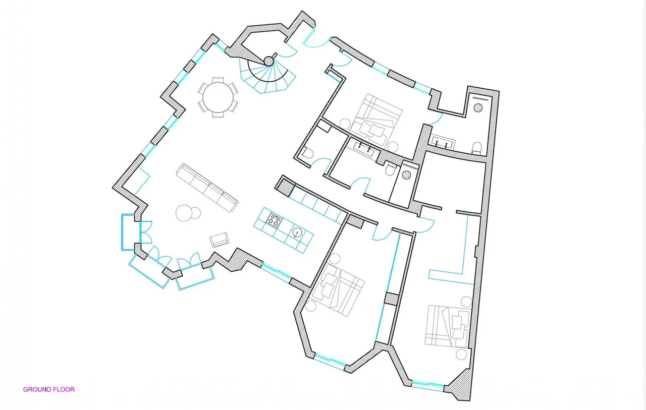 living - 420m² penthouse with 195m² terrace for sale in Nagüeles - Floor Plan - 2