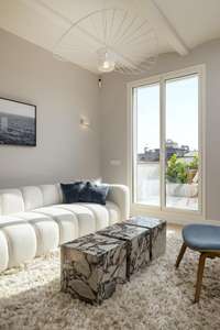 living - 133m² penthouse with 40m² terrace for sale in Eixample Right - gallery thumbnail - 5