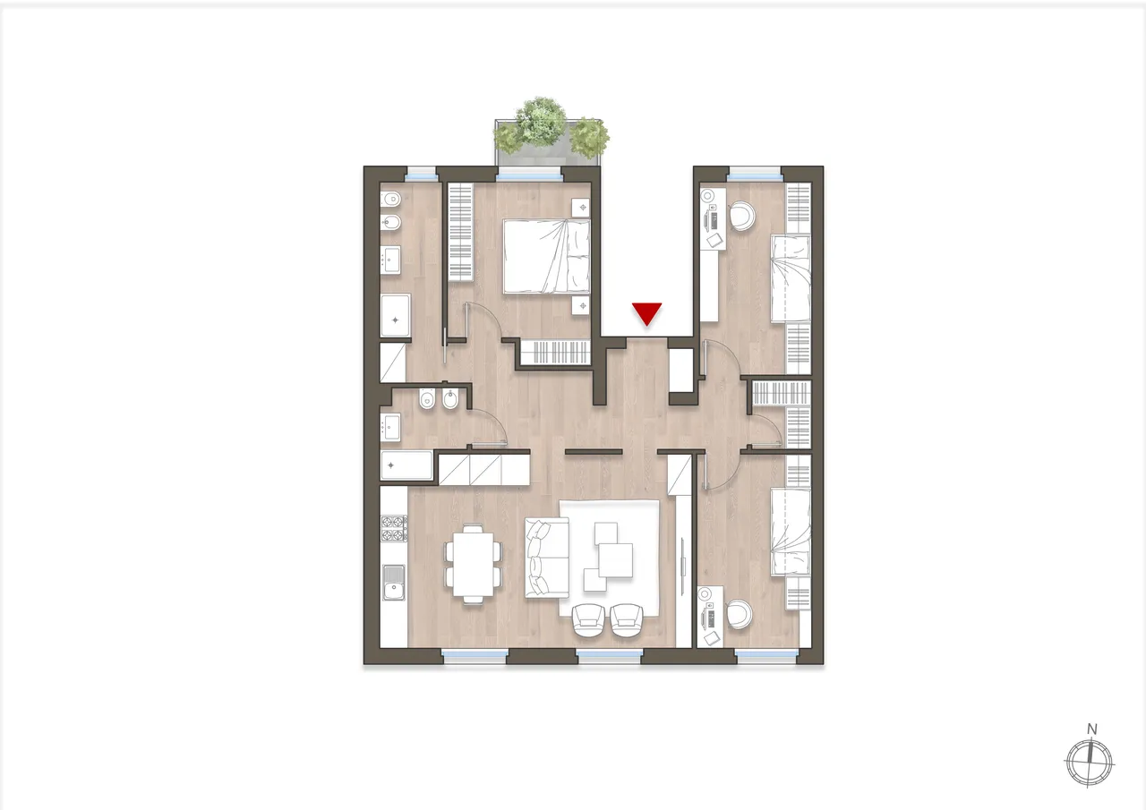 living - Cermenate 63 - Living - Dils - Verdiepingsplan - 1