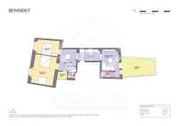 living - Piso de 85m² con 16m² terraza en venta en El Born - Plano del piso thumbnail - 1
