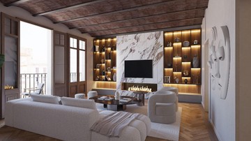 living - Piso de 137m² con 10m² terraza en venta en Eixample Izquierdo - featured