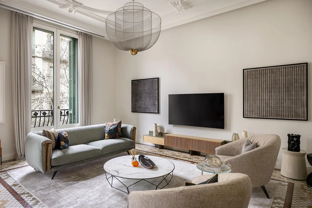 living - Piso de 170m² con 9m² terraza en venta en Eixample Derecho - gallery - 5