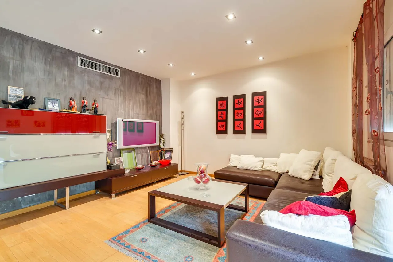 living - Piso de 122m² con 8m² terraza en venta en Vila Olímpica - gallery - 4