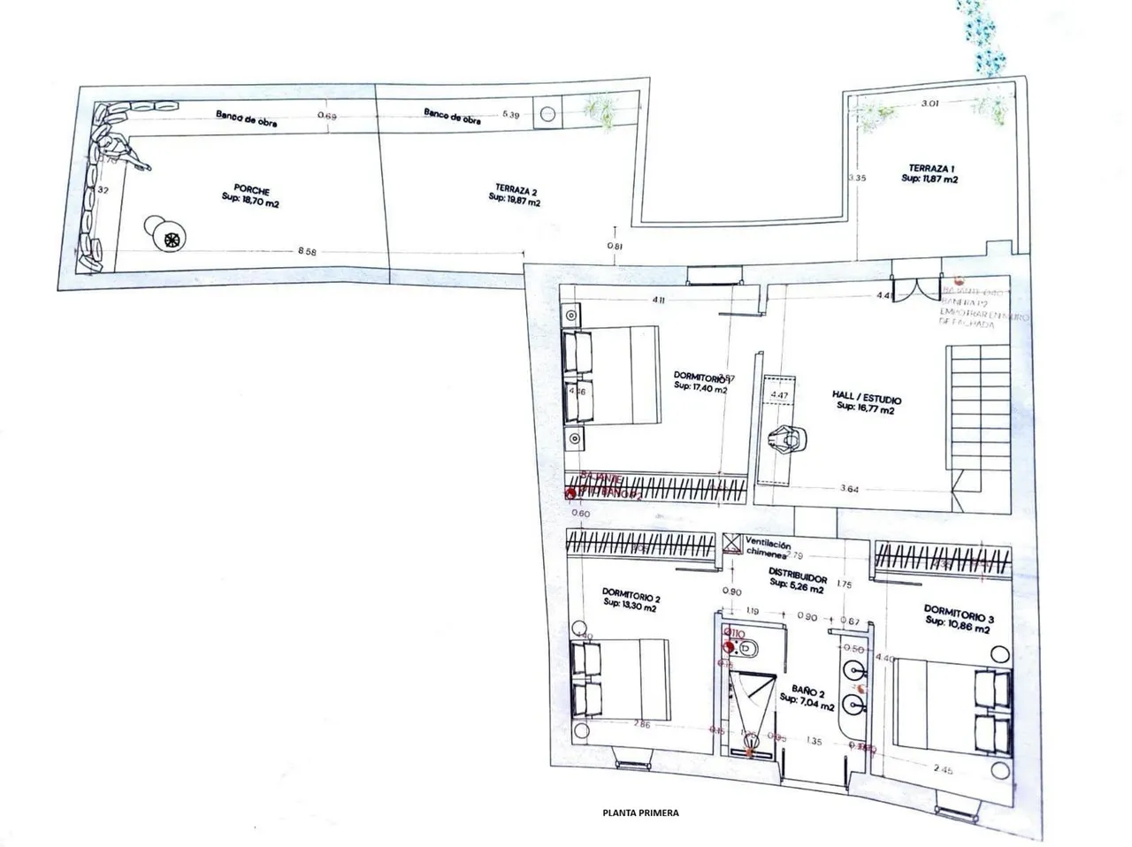 living - 382m² house / villa with 46m² garden for sale in Algaida - Floor Plan - 2
