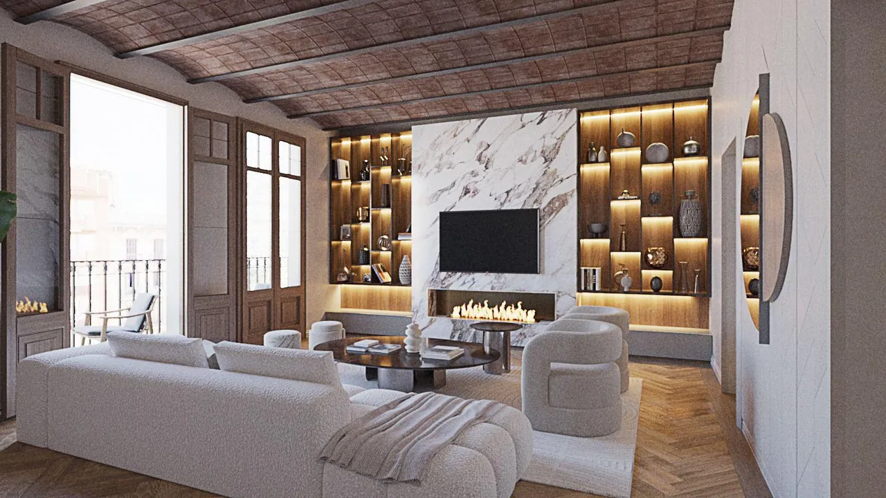 living - Piso de 137m² con 10m² terraza en venta en Eixample Izquierdo - gallery - 2