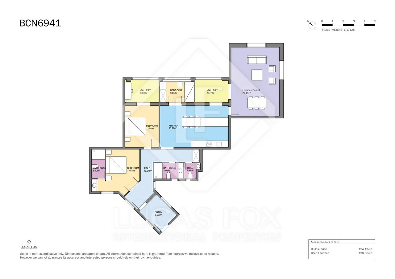 living - Apartamento de 154m² en venta en Eixample Derecho, Barcelona - Plano del piso - 1
