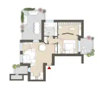living - Ottoboni 41 - Living - Dils - Plan d'étage thumbnail - 1