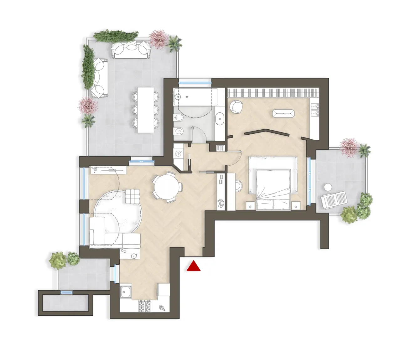 living - Ottoboni 41 - Living - Dils - Plano del piso - 1