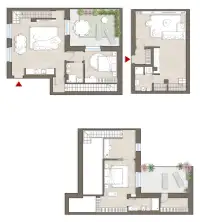 living - Zumbini 39 - Living - Dils - Plan d'étage thumbnail - 1
