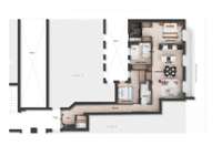 living - 109m² apartment with 7m² terrace for sale in Castellana - Floor Plan thumbnail - 1