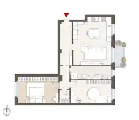 living - Via Ascanio Sforza n. 81/A Milano - Living - Dils - Plan d'étage thumbnail - 1