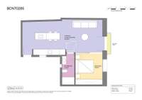 living - 42m² apartment for sale in El Born, Barcelona - Floor Plan thumbnail - 1